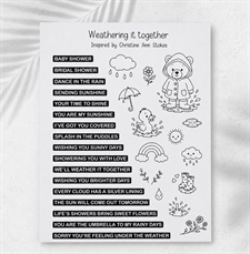 CraftAddictionUK Clear Stamp Set A5 - Weathering it Together